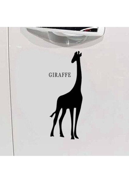 Zürafa Tasarım Oto Özel Yeni Sticker Siyah 15*8 cm