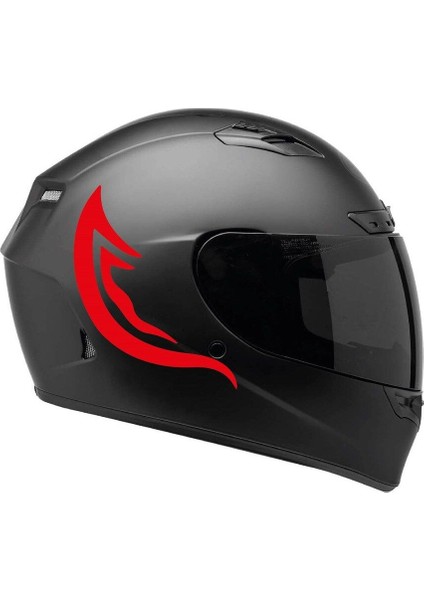 Tek Renk Kırmızı Kamuflaj ( Kamuflage Helmet Stickers ) Kask Sticker Etiket Modeli