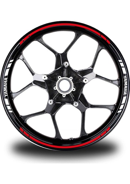 Yamaha Yazılı Kısa Yazısız Uzun Dış Şerit 16'lı Çift Renk Jant Sticker Modeli