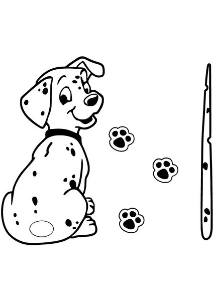 Dalmaçyalı Köpek Silecek Duvar Dekor Sticker 40 x 72 cm