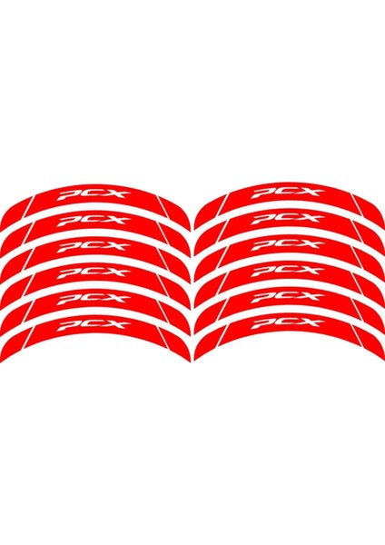 Yeni Özel Motosiklet Jant Şeridi Pcx Yazılı Kırmızı Sağ-Sol/ön-Arka fiyatları