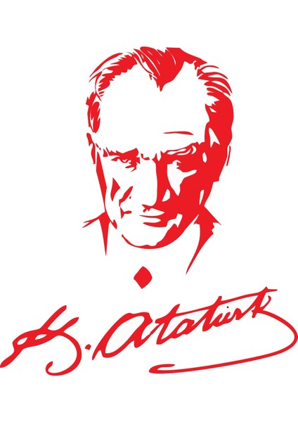 Ataturk Imzalı Sticker 20 x 20 cm fiyatları