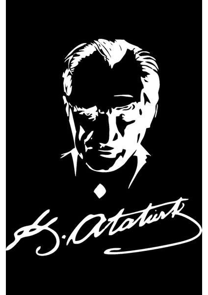 Ataturk Imzalı Sticker 20 x 20 cm modelleri
