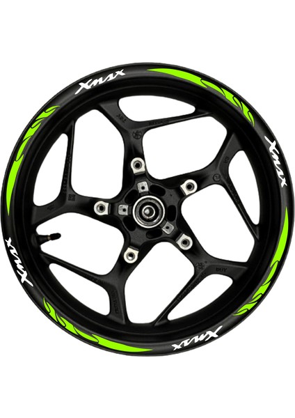 Xmax Beyaz Yazılı Neon(Fıstık Yeşili) Pençe Şeritli