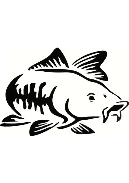 Dere Balığı Duvar Dekor Sticker 45 x 39 cm