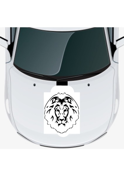 Arslan Kafası Oto Kaput Sticker 40 x 48 cm