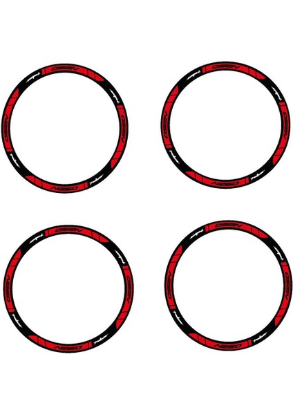 Bajaj N250 Jant Sticker Baskılı Kırmızı Etiket Modeli modelleri