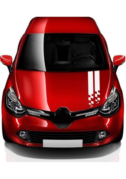 Ön Kaput Şerit Çizgi Sticker Etiket Modeli