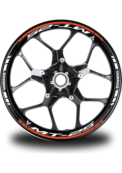 Turuncu Yamaha R1 Takım Jant Sticker Etiket
