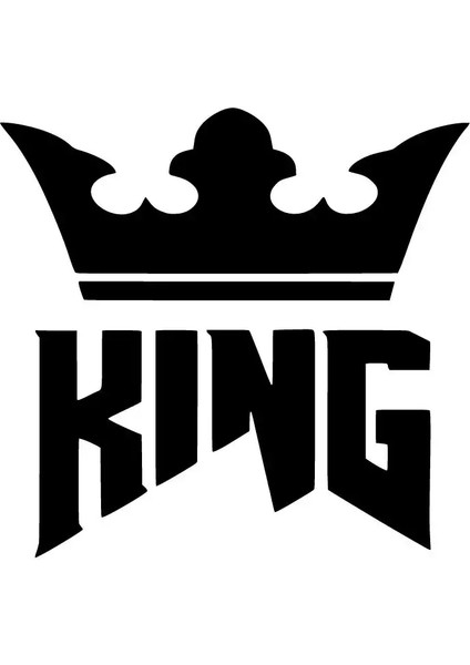 King Taç Duvar Dekor Sticker 40 x 40 cm