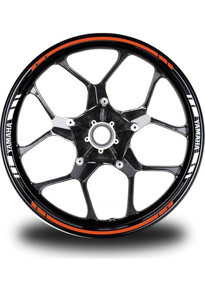 Yamaha Yazılı Kısa Yazısız Uzun Dış Şerit 16'lı Çift Renk Jant Sticker Modeli