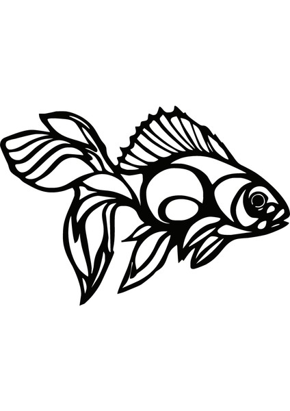 Akvaryum Balığı Duvar Dekor Sticker 40 x 28 cm