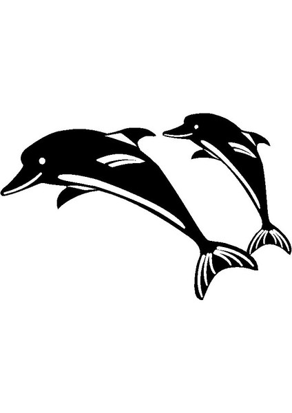 Yunus Balığı Ailesi Sticker 20 x 12 cm