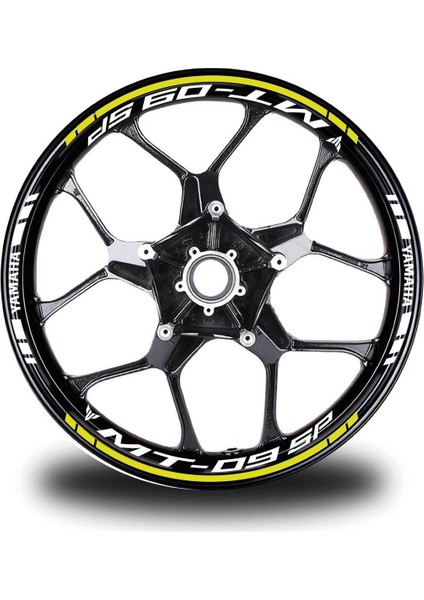 Neon Sarı Yamaha mt 09 Sp Takım Jant Sticker Etiket