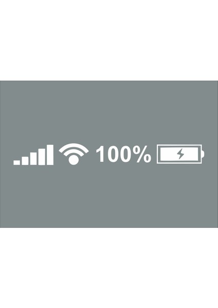 Oto Cam Özel Yeni Sticker Bildirim Çubuğu Pil Wifi Şarj Beyaz 35*4 cm