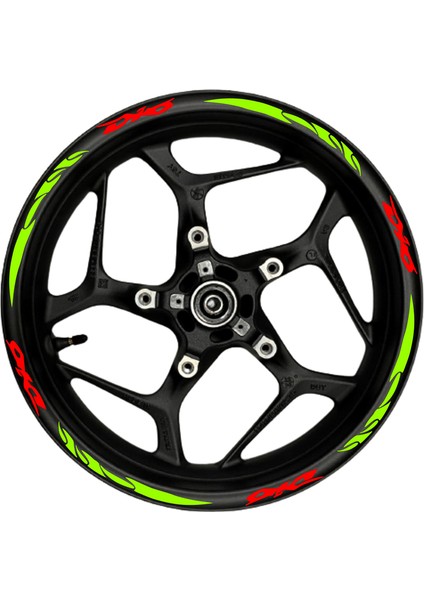 Dio Kırmızı Yazılı Neon(Fıstık Yeşili) Pençe Şeritli