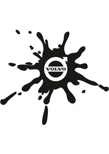 Volvo Damla Görünümlü Özel Yeni Sticker Yakıt Deposu Depo Kapağı Özel Yeni Sticker 2 Adet 12*10 cm