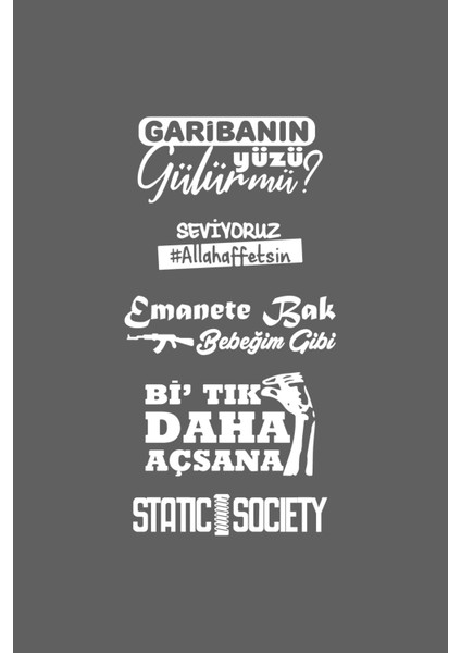 Oto Arka Cam Özel Yeni Sticker Model 55 Beyaz 40*20 cm