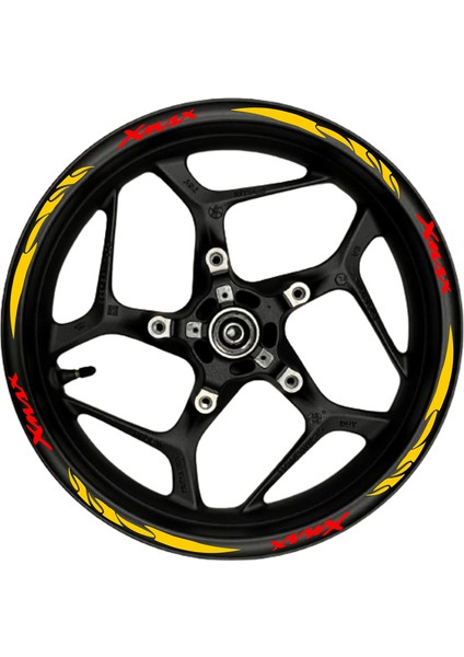 Xmax Kırmızı Yazılı Turuncu Reflektif Pençe Şeritli