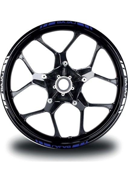 Bajaj Yazılı Kısa Dış Şerit 16'lı Çift Renk Jant Sticker Modeli modelleri