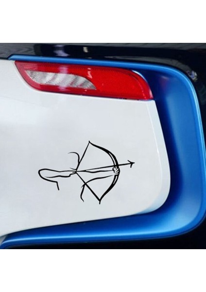 Okçuluk Spor Tasarım Oto Özel Yeni Sticker Siyah 19*12,5 cm