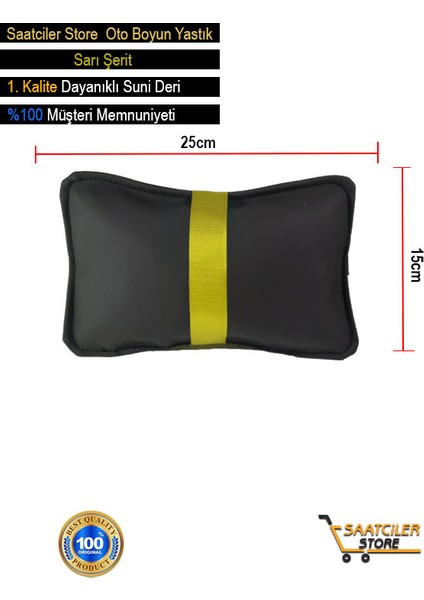 Toyota Yaris XP90 2005-2012 Oto Koltuk Sarı Şerit Boyun Yastığı 2 Adet modelleri
