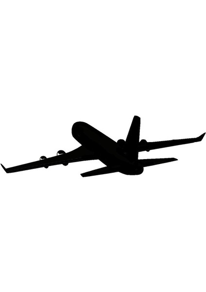 Yolcu Uçağı Model 5 Oto Özel Yeni Sticker 30 x 9 cm