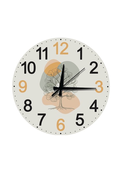 Soyut Desenli Minimalist Ağaç Figürlü Duvar Saati Sessiz Saat fiyatları