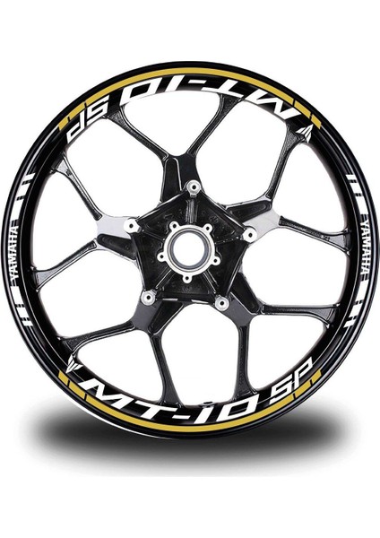 Koyu Sarı Yamaha mt 10 Sp Jant Sticker Etiket