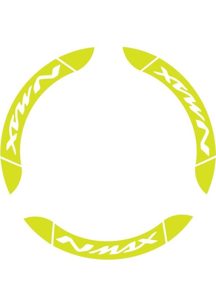 Yamaha Nmax Iç & Dış Jant Sticker Etiket Modeli Neon Sarı (Yeşil) fiyatları