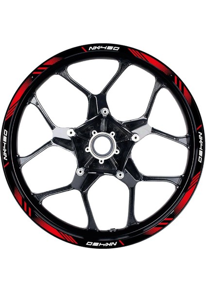 Cfmoto NK450 Sticker Jant Dışı Şerit Baskılı Kırmızı Model