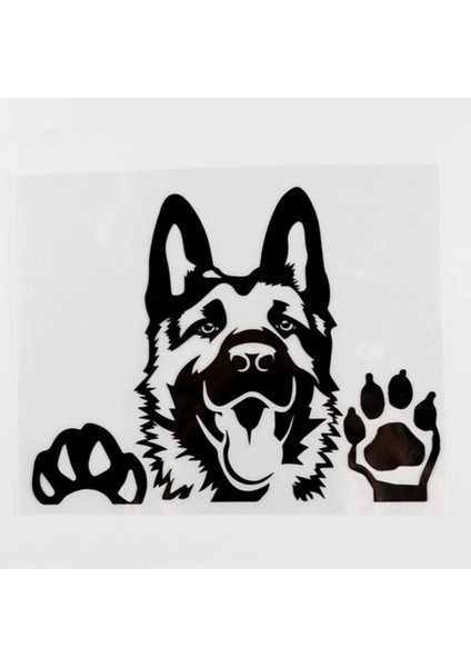 Camdan Bakan Kurt Köpeği Tasarım Oto Özel Yeni Stickerı Siyah 12.3*15.6 cm