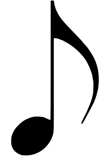 Müzik Notası Oto Özel Yeni Sticker Siyah 20 x 34 cm