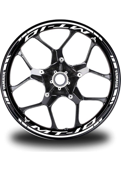 Beyaz Yamaha mt 10 Takım Jant Sticker Etiket