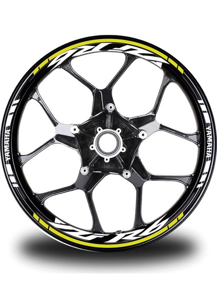 Neon Sarı Yamaha Yzf R6 Takım Jant Sticker Etiket
