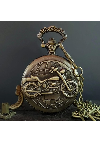 Motor Tasarımlı Köstekli Antika Saat - Lisinya