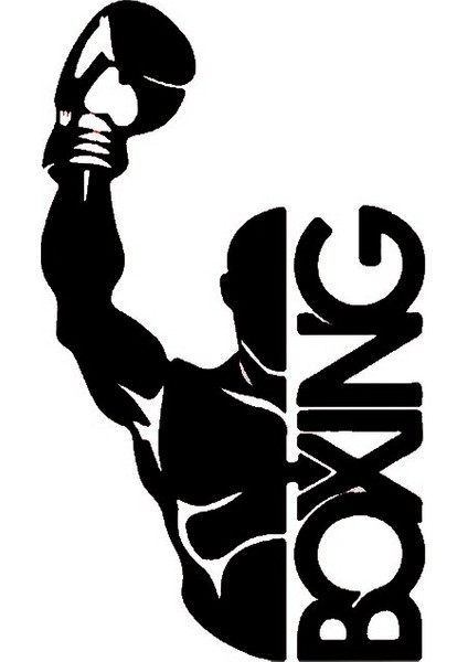 Şampiyon Boksör Sticker 30 x 54 cm