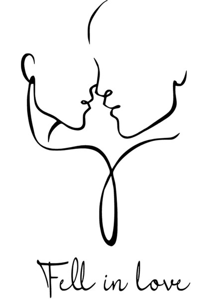Fell In Love Duvar Dekor Sticker 40 x 72 cm