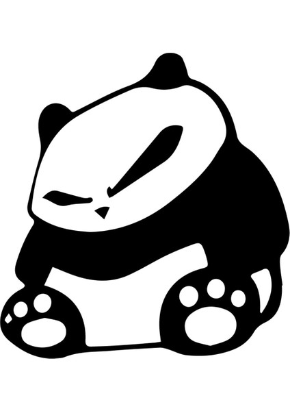 Sinirli Panda Sticker 10 x 10 cm