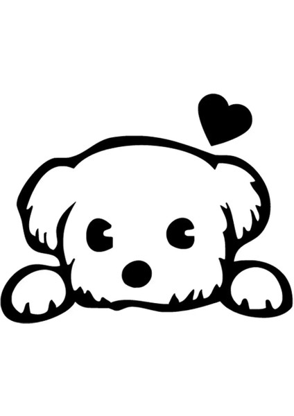 Kalpli Kopek Sticker 20 x 16 cm