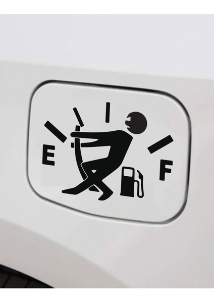 Yakıt Göstergesi Depo Kapağı Özel Yeni Sticker 15 cm