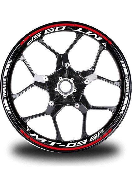 Kırmızı Yamaha mt 09 Sp Takım Jant Sticker Etiket