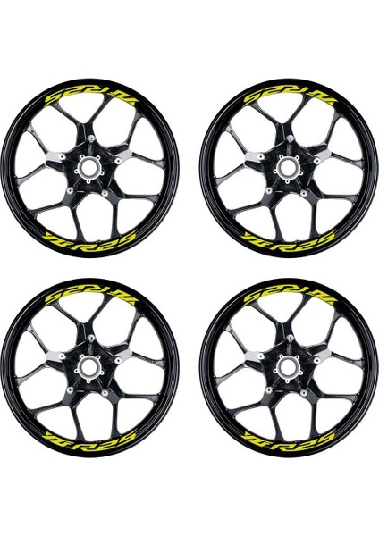 Yamaha Yzf R25 Yazılı 8li Jant Içi Yazı Sticker Etiket Neon Sarı modelleri