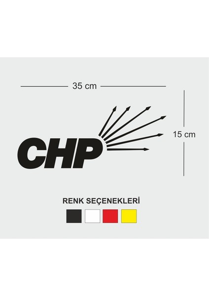 Chp Logo Oto Özel Yeni Sticker 35*15 cm fiyatları