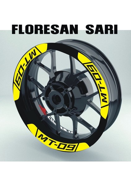 Yeni Özel Motosiklet Jant Şeridi Yamaha MT09 Sağ-Sol/ön-Arka