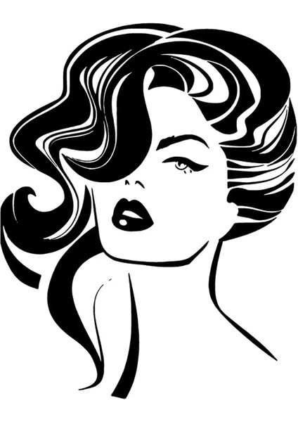 Vintage Kadın Sticker 20 x 26 cm