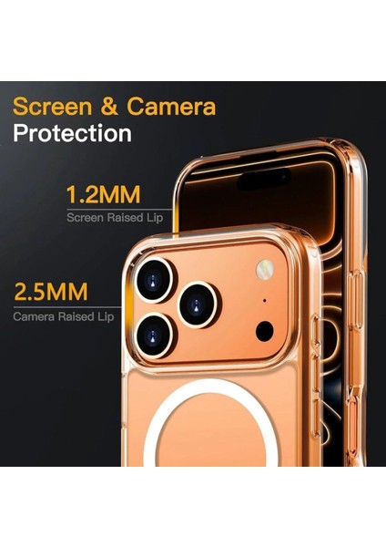 iPhone 17 Pro Max Kılıf Magsafe Manyetik Şeffaf Clear Silikon + Kırılmaz Ekran Cam Koruyucu 3D Glass fırsatları