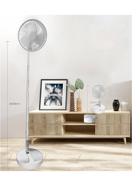 Teleskopik Fan Vantilatör 4 Modlu Şarjlı Katlanabilir Yükseltilebilir Taşınabilir Serinletici Portatif Masa Vantilatörü ( Lisinya ) fırsatları