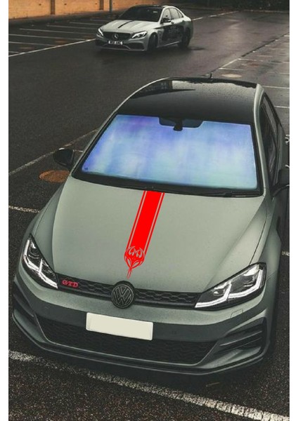 Oto Kaput Şerit Özel Yeni Sticker Kılçık Tasarımlı Kırmızı 15*60 cm modelleri
