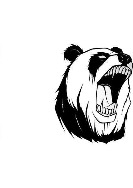 Kızgın Panda Oto Arka Cam Sticker 20 x 24 cm